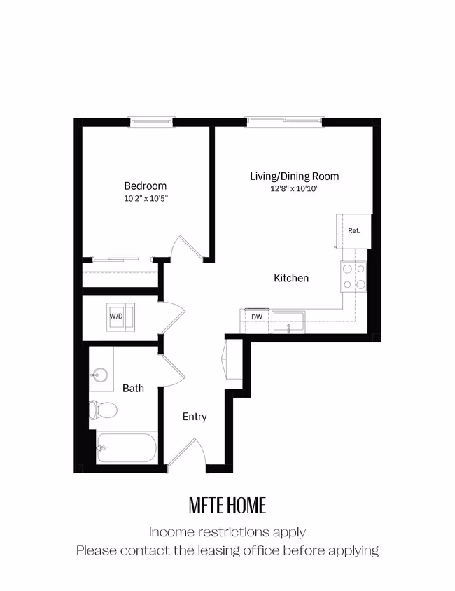 1x1 G MFTE 619 floor plan